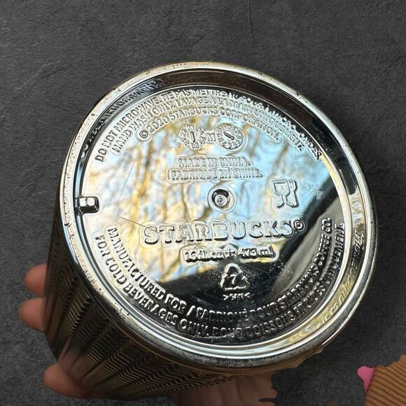 Starbucks 2020 Ltd Edition Silver Disco Ball 16oz Tumbler - Picture 3 of 11